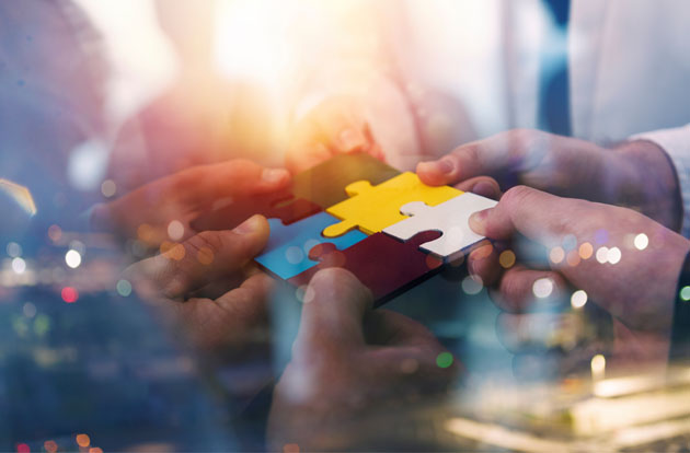 Pieces of puzzles to illustrate that we have tailor-made solutions.